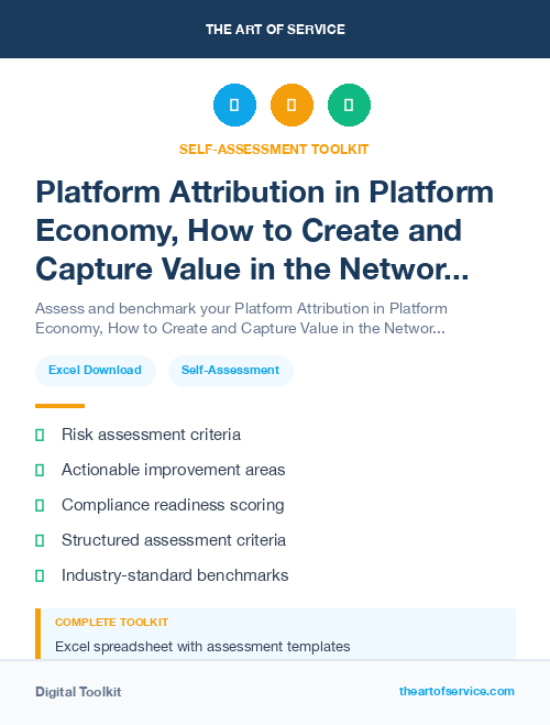 Platform Attribution in Platform Economy, How to Create and Capture Value in the Networked Business World Dataset