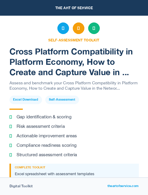 Cross Platform Compatibility in Platform Economy, How to Create and Capture Value in the Networked Business World Dataset