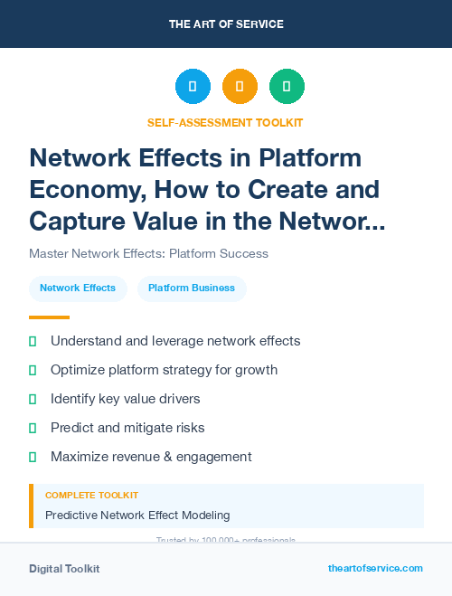 Network Effects in Platform Economy, How to Create and Capture Value in the Networked Business World Dataset
