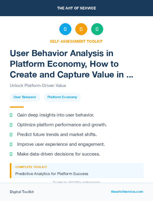 User Behavior Analysis in Platform Economy, How to Create and Capture Value in the Networked Business World Dataset