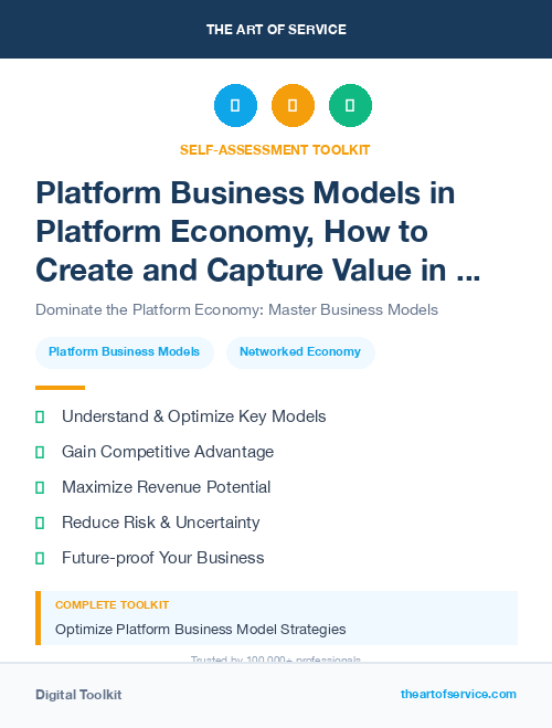 Platform Business Models in Platform Economy, How to Create and Capture Value in the Networked Business World Dataset