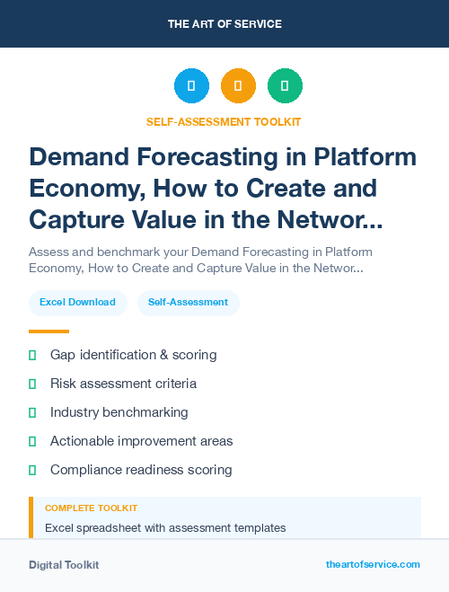 Demand Forecasting in Platform Economy, How to Create and Capture Value in the Networked Business World Dataset