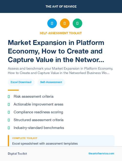 Market Expansion in Platform Economy, How to Create and Capture Value in the Networked Business World Dataset