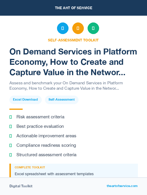 On Demand Services in Platform Economy, How to Create and Capture Value in the Networked Business World Dataset
