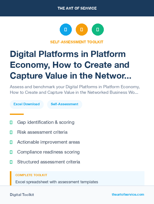 Digital Platforms in Platform Economy, How to Create and Capture Value in the Networked Business World Dataset