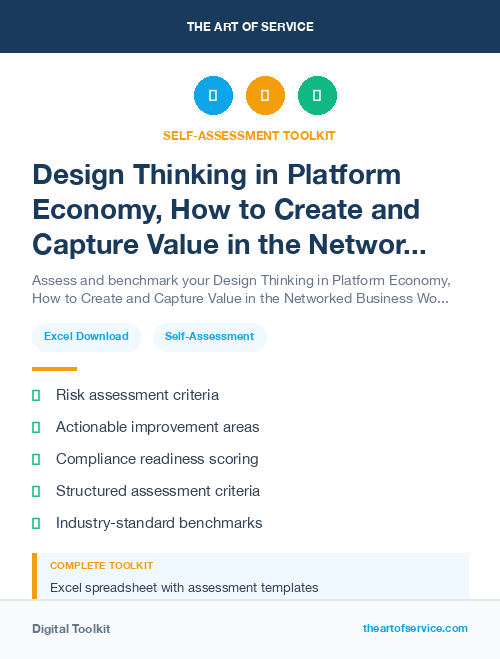 Design Thinking in Platform Economy, How to Create and Capture Value in the Networked Business World Dataset