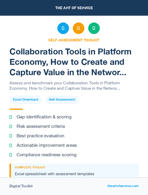 Collaboration Tools in Platform Economy, How to Create and Capture Value in the Networked Business World Dataset