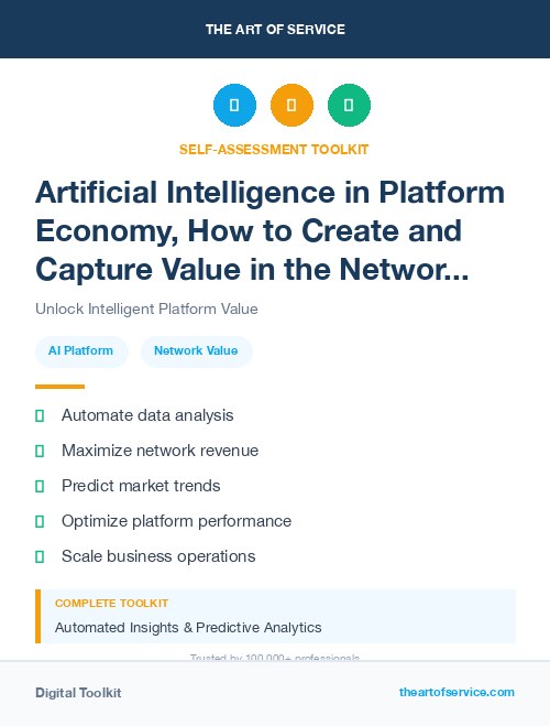 Artificial Intelligence in Platform Economy, How to Create and Capture Value in the Networked Business World Dataset