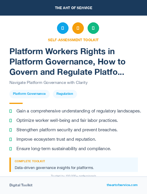 Platform Workers Rights in Platform Governance, How to Govern and Regulate Platforms and Platform Ecosystems Dataset