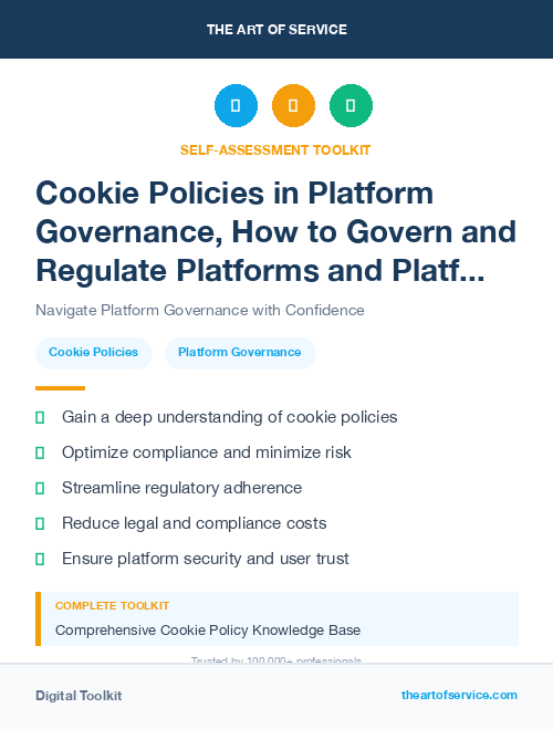Cookie Policies in Platform Governance, How to Govern and Regulate Platforms and Platform Ecosystems Dataset