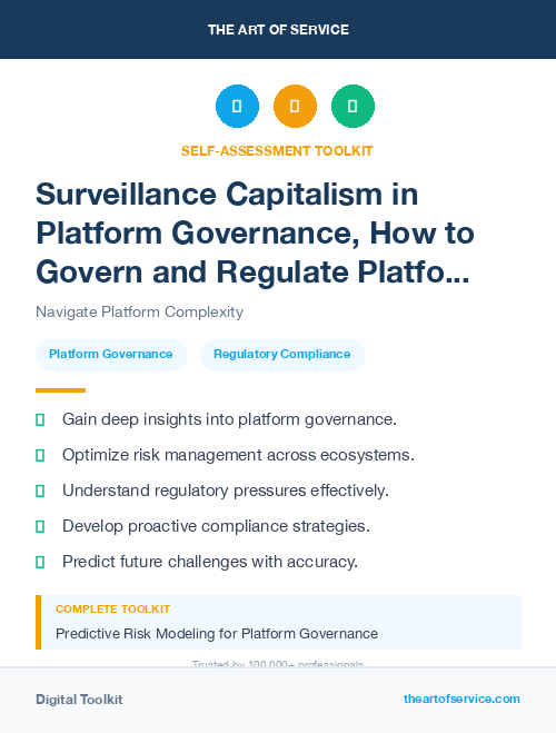 Surveillance Capitalism in Platform Governance, How to Govern and Regulate Platforms and Platform Ecosystems Dataset