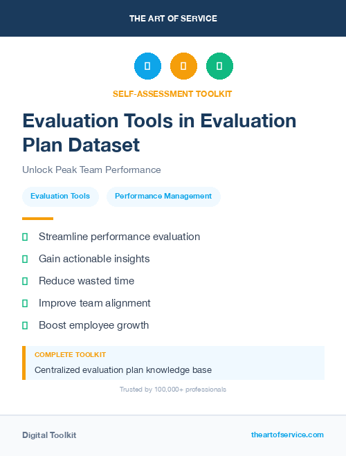 Evaluation Tools in Evaluation Plan Dataset