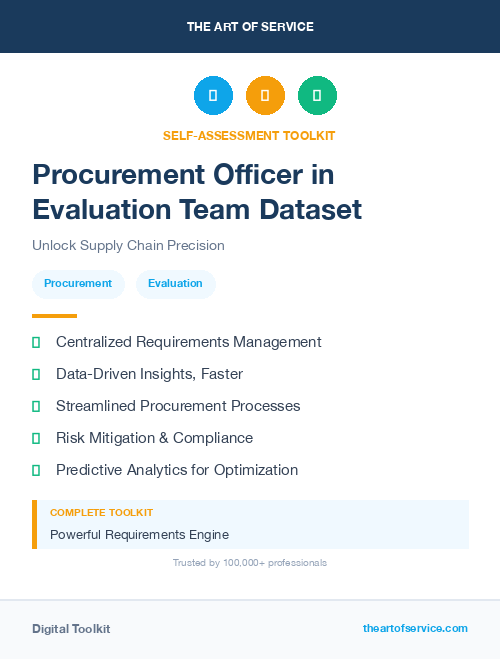 Procurement Officer in Evaluation Team Dataset