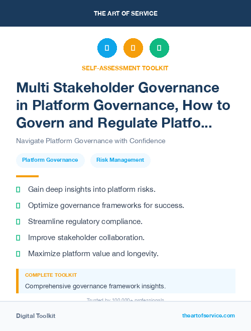 Multi Stakeholder Governance in Platform Governance, How to Govern and Regulate Platforms and Platform Ecosystems Dataset