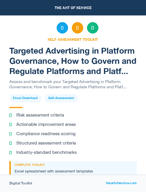 Targeted Advertising in Platform Governance, How to Govern and Regulate Platforms and Platform Ecosystems Dataset