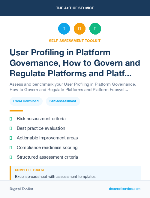 User Profiling in Platform Governance, How to Govern and Regulate Platforms and Platform Ecosystems Dataset
