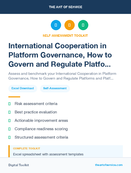 International Cooperation in Platform Governance, How to Govern and Regulate Platforms and Platform Ecosystems Dataset