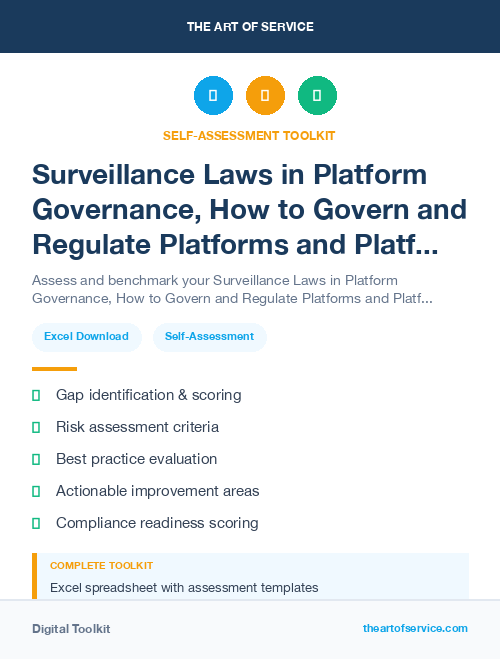 Surveillance Laws in Platform Governance, How to Govern and Regulate Platforms and Platform Ecosystems Dataset