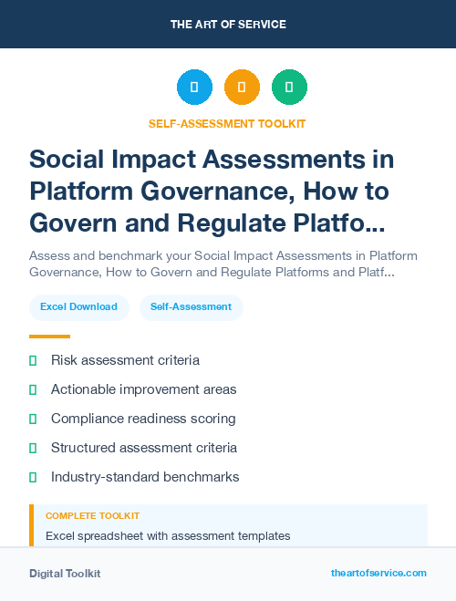 Social Impact Assessments in Platform Governance, How to Govern and Regulate Platforms and Platform Ecosystems Dataset