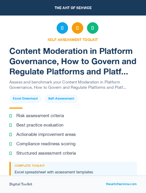 Content Moderation in Platform Governance, How to Govern and Regulate Platforms and Platform Ecosystems Dataset
