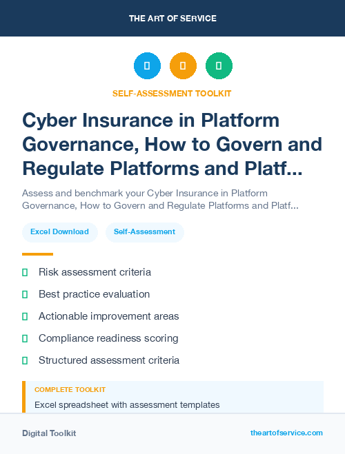 Cyber Insurance in Platform Governance, How to Govern and Regulate Platforms and Platform Ecosystems Dataset