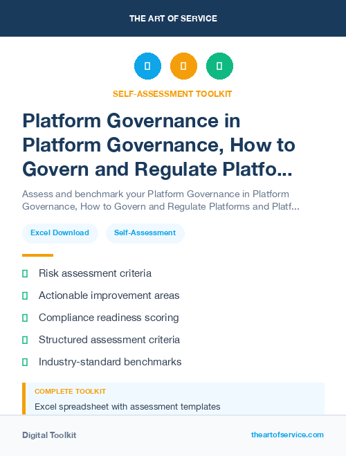 Platform Governance in Platform Governance, How to Govern and Regulate Platforms and Platform Ecosystems Dataset