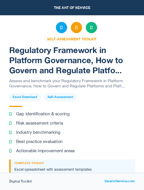 Regulatory Framework in Platform Governance, How to Govern and Regulate Platforms and Platform Ecosystems Dataset