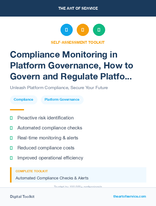 Compliance Monitoring in Platform Governance, How to Govern and Regulate Platforms and Platform Ecosystems Dataset