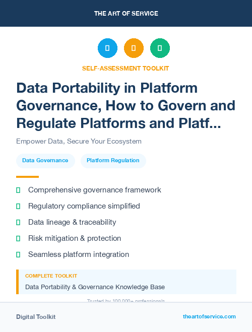 Data Portability in Platform Governance, How to Govern and Regulate Platforms and Platform Ecosystems Dataset