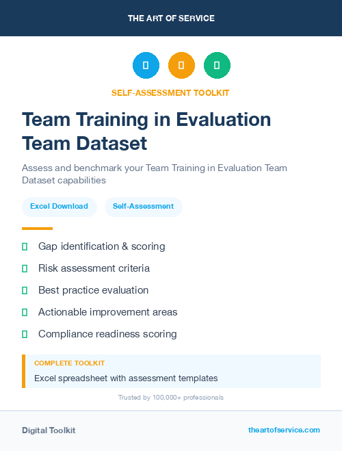 Team Training in Evaluation Team Dataset