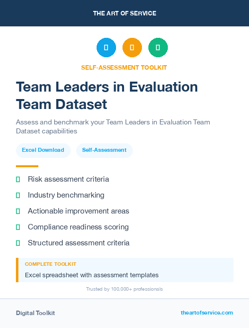 Team Leaders in Evaluation Team Dataset