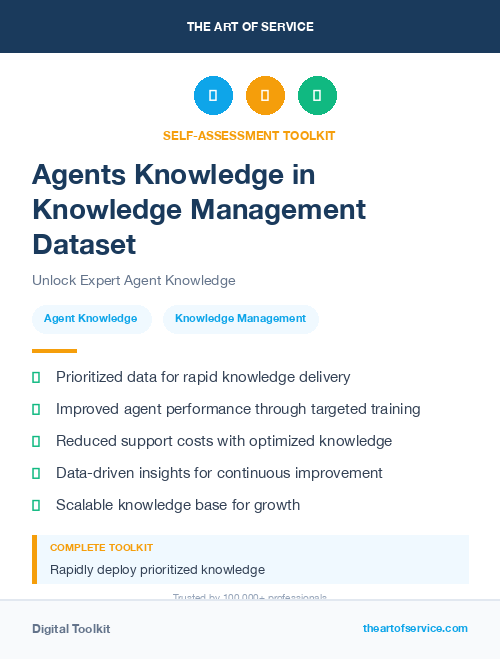 Agents Knowledge in Knowledge Management Dataset