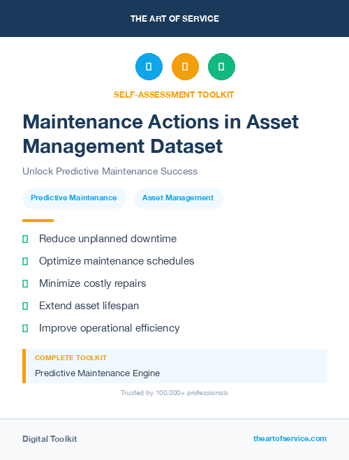 Maintenance Actions in Asset Management Dataset