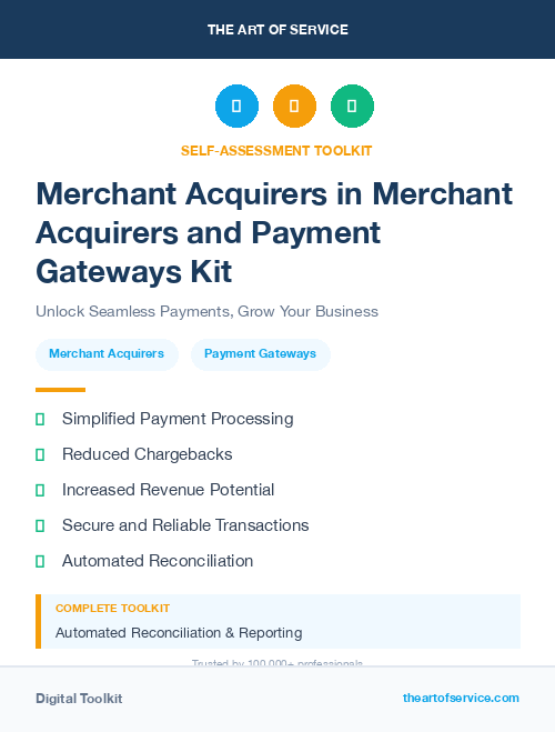 Merchant Acquirers in Merchant Acquirers and Payment Gateways Kit
