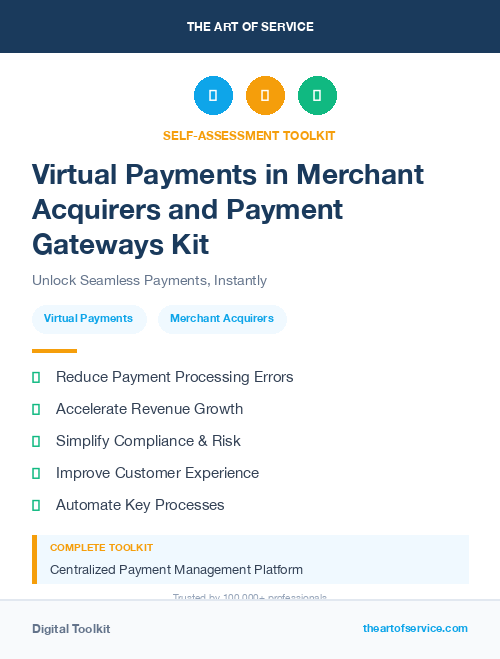 Virtual Payments in Merchant Acquirers and Payment Gateways Kit