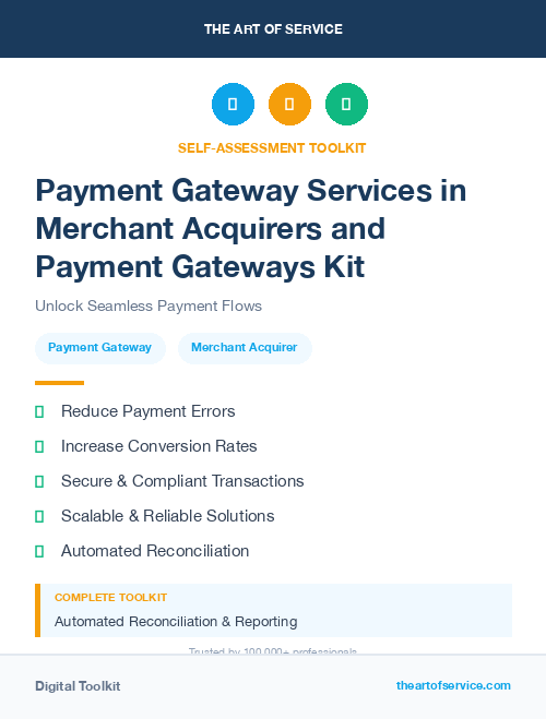 Payment Gateway Services in Merchant Acquirers and Payment Gateways Kit