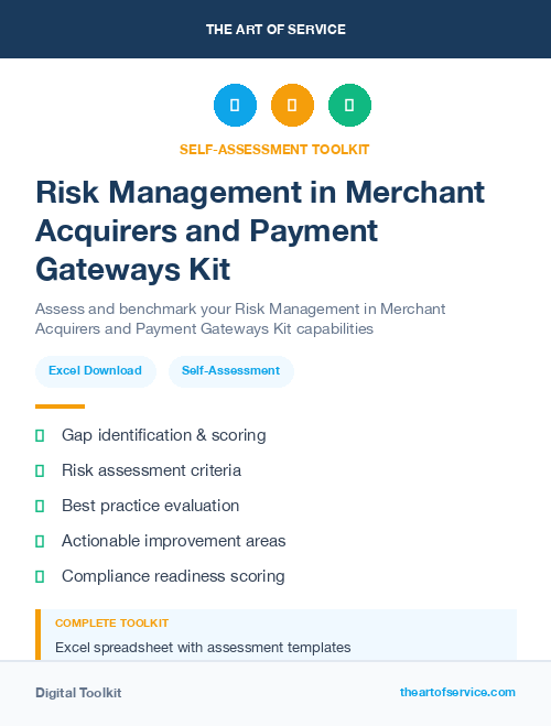 Risk Management in Merchant Acquirers and Payment Gateways Kit
