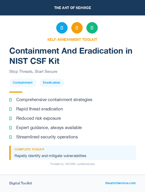 Containment And Eradication in NIST CSF Kit