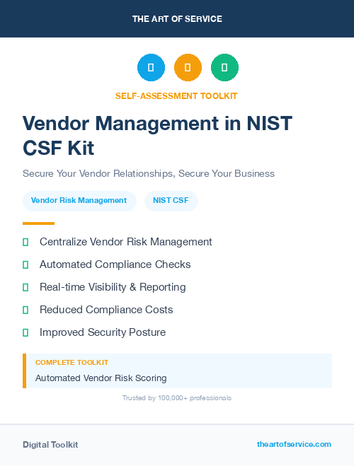 Vendor Management in NIST CSF Kit