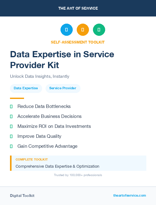 Data Expertise in Service Provider Kit