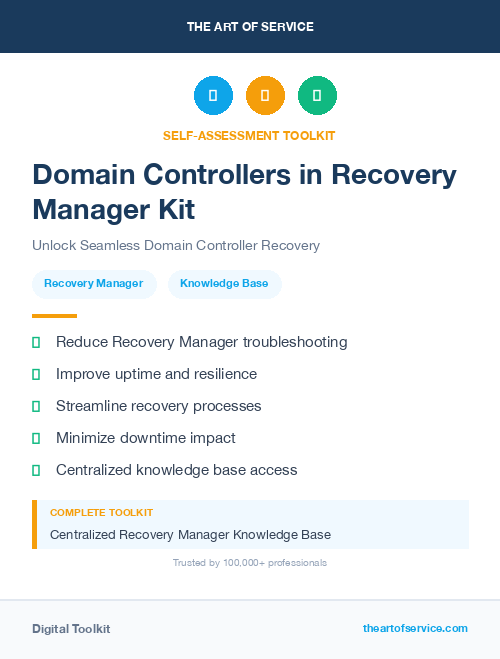 Domain Controllers in Recovery Manager Kit