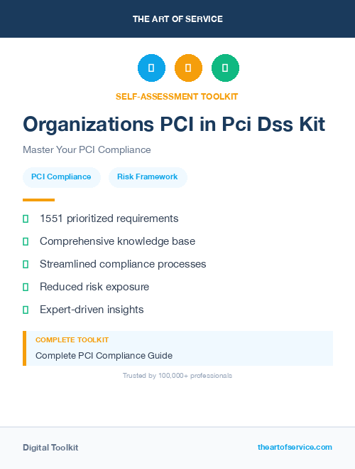 Organizations PCI in Pci Dss Kit