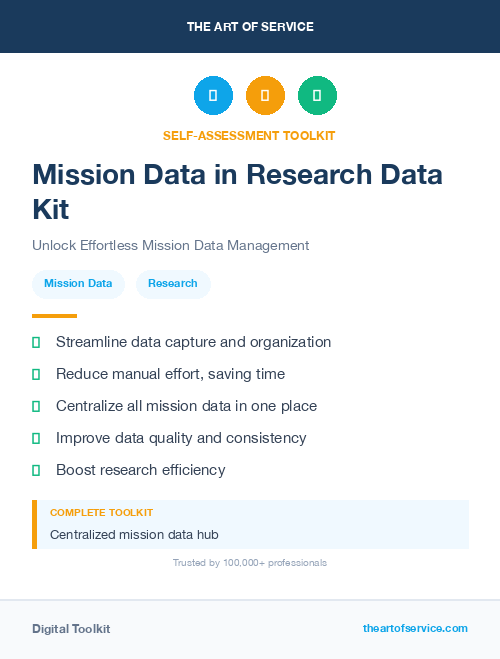 Mission Data in Research Data Kit