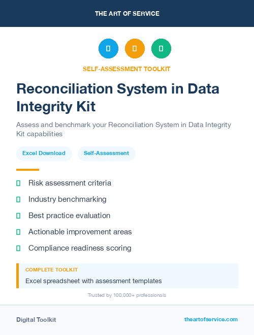 Reconciliation System in Data Integrity Kit