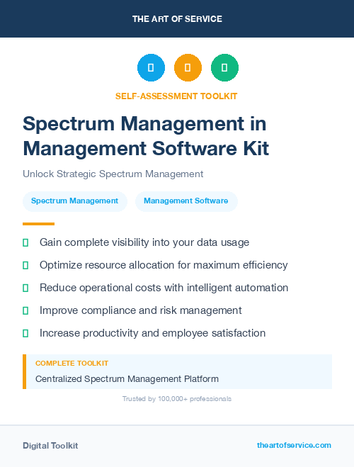 Spectrum Management in Management Software Kit