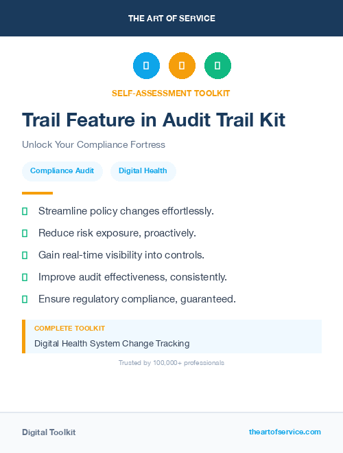 Trail Feature in Audit Trail Kit