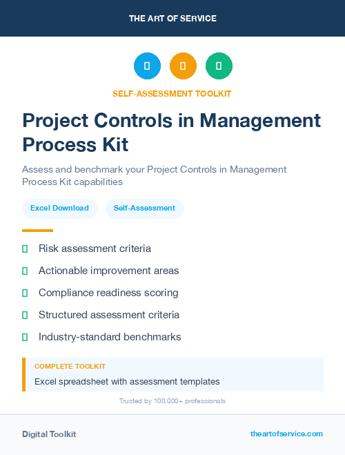 Project Controls in Management Process Kit