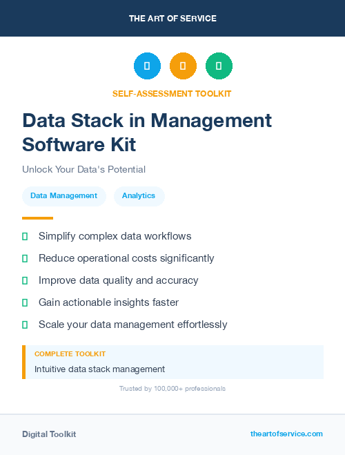 Data Stack in Management Software Kit