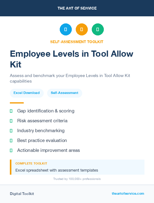 Employee Levels in Tool Allow Kit
