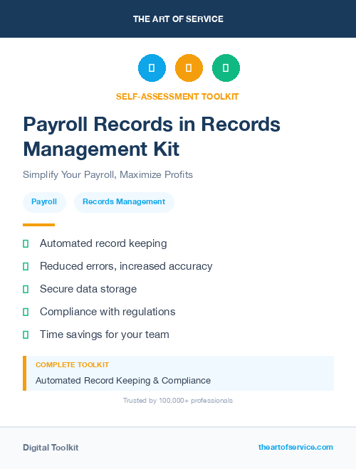 Payroll Records in Records Management Kit